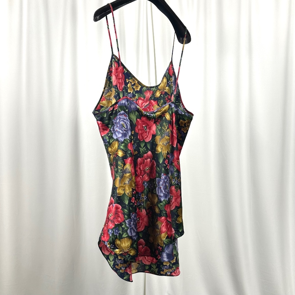 Vintage 90s Floral Slip Dress Linda for Eaton Spaghetti Straps - Picture 8 of 13